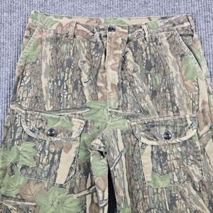 VTG 90s OCOEE Pants Mens 32x29 Chamois Camo Canvas‎ Cargo Relaxed Fit Hunting